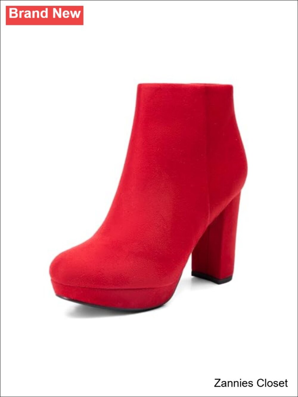 ✨ DREAM PAIRS Women's Stomp Faux Suede Platform Ankle Boots Block Heel
